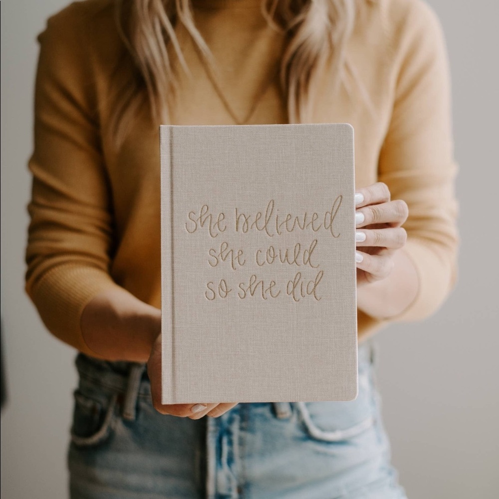 She Believed She Could So She Did Journal Book Notebook Chic & Stylish Desk Gift